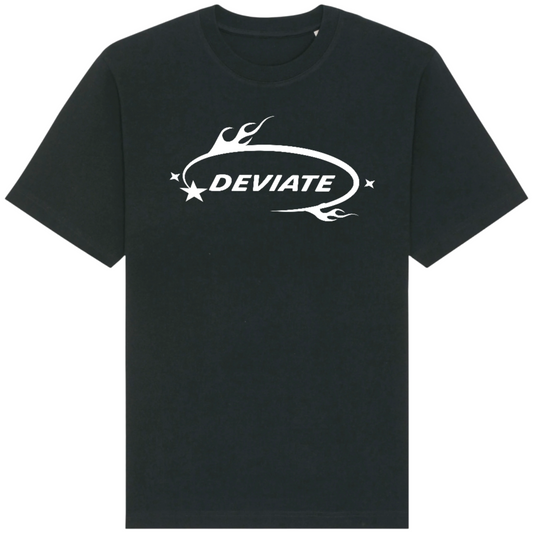 DEVIATE OVAL LOGO TEE - BLACK